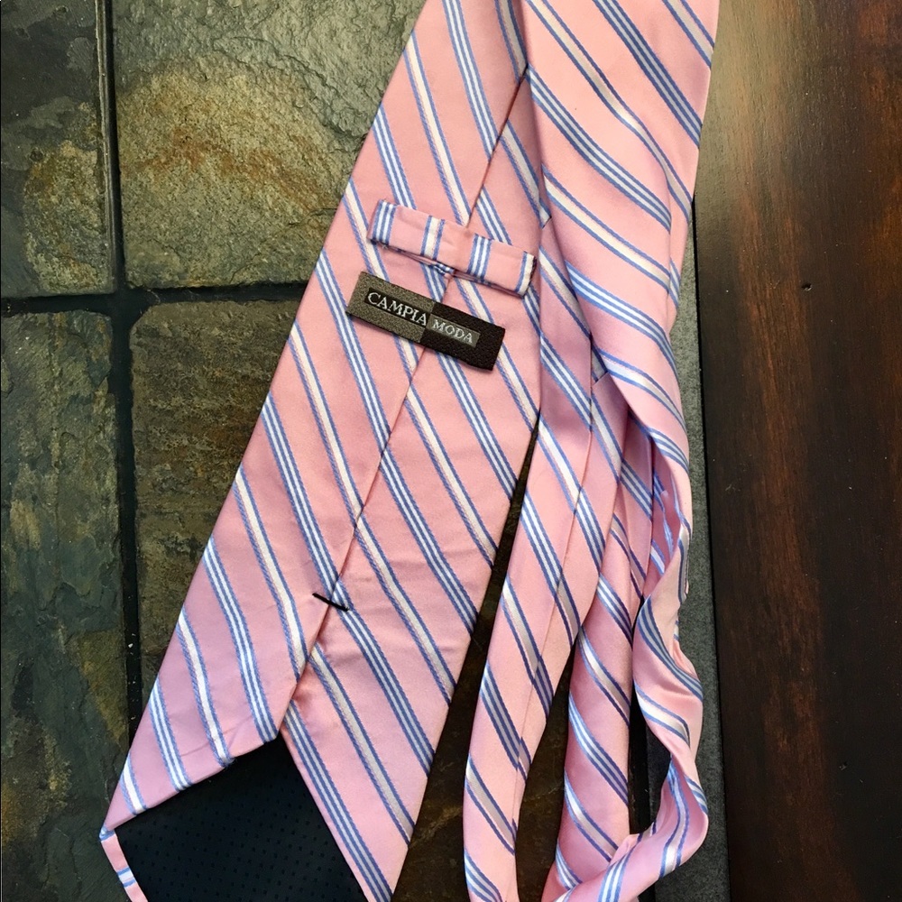 Pink & Blue Mens Tie - Picture 2 of 2